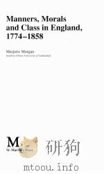 MANNERS MORALS AND CLASS IN ENGLAND 1774-1858（1994 PDF版）