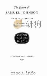 THE LETTERS OF SAMUEL JOHNSON VOLUME I 1731-1772（1992 PDF版）