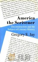 AMERICA THE SCRIVENER DECONSTRUCTION AND THE SUBJECT OF LITERARY HISTORY 1990 PDF电子版封面 0801496101