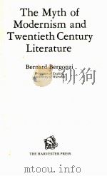 THE MYTH OF MODERNISM AND TWENTIETH CENTURY LITERATURE（1986 PDF版）