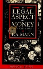 THE LEGAL ASPECT OF MONEY:FIFTH EDITION 1992 PDF电子版封面 0198256507