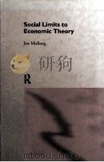 SOCIAL LIMITS TO ECONOMIC THEORY 1995 PDF电子版封面 0415092981 JON MULBERG