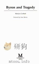 BYRON AND TRAGEDY 1988 PDF电子版封面 0333443365