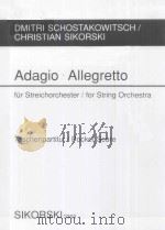 Adagio fur Streichorchester 1990 PDF电子版封面