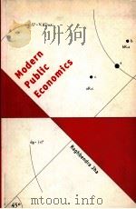 MODERN PUBLIC ECONOMICS 1998 PDF电子版封面 0415143152