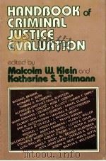 HANDBOOK OF CRIMINAL JUSTICE EVALUATION（1980 PDF版）