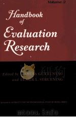 HANDBOOK OF EVALUATION RESEARCH 1975 PDF电子版封面