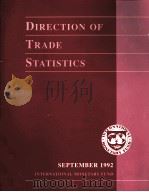 DIRECTION OF TRADE STATISTICS 1992 PDF电子版封面