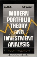 MODERN FORTFOLIO THEORY AND INVESTMENT ANALYSIS:FOURTH EDITION 1990 PDF电子版封面 0471583248 EDWIN J.ELTON