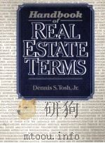 HANDBOOK OF REAL ESTATE TERMS 1989 PDF电子版封面 0133722368