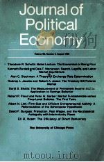 JOURNAL OF POLITICAL ECONOMY VOLUE 88 1980 PDF电子版封面