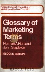 GLOSSARY OF MARKETING TERMS 1981 PDF电子版封面
