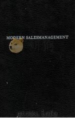 MODERN SALESMANAGEMENT 1978 PDF电子版封面 0405111851