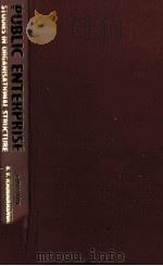 PUBLIC ENTERPRISE STUDIES IN ORGANISATIONAL STRUCTURE 1986 PDF电子版封面 0714632481 V.V.RAMANADHAM