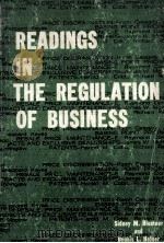 READINGS IN THE REGULATION OF BUSINESS 1968 PDF电子版封面