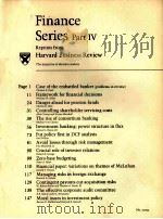 FINANCE SERIES PART 6 1970 PDF电子版封面