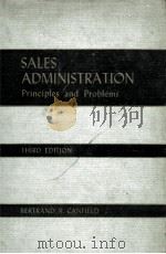 ALES ADMINISTRATION PRICIPLES AND PROBLEMS THIRD EDITION 1938 PDF电子版封面