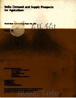 INDIA DEMAND AND SUPPLOY PROSPECT FOR AGRICULTURE（1981 PDF版）