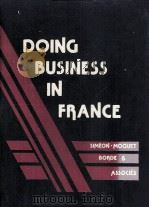 DOING BUSINESS IN FRANCE VOLUME 2 1983 PDF电子版封面