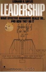 LEADERSHIP:WHAT EFFECTIVE MANAGERS REALLY DO AND HOW THEY DO IT 1979 PDF电子版封面 0070550115