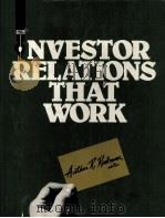 INVESTOR RELATIONS THAT WORK 1980 PDF电子版封面 0814456200
