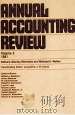 ANNUAL ACCOUNTING REVIEW VOLUME 3 1981 1981 PDF电子版封面 3718600668