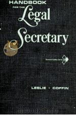 HANDBOOK FOR THE REGAL SECRETARY 1968 PDF电子版封面 LOUIS A.LESLIE