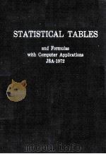 STATISTICAL TABLES AND FORMULAS WITH COMPUTER APPLICATIONS JSA 1972 PDF电子版封面 ZIRO YAMUTI