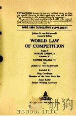 WORLD LAW OF COMPETITION 2 1979 PDF电子版封面