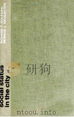 SOCIAL STATUS IN THE CITY 1971 PDF电子版封面