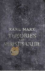 THEORIES OF SURPLUS VALUE PART I     PDF电子版封面     
