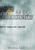 TECHNOMETRICS   1978  PDF电子版封面     