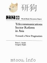 TELECOMMUNICATIONS SECTOR REFORM IN ASIA TOWARD A NEW PRAGMATISM   1994  PDF电子版封面  0821327607   