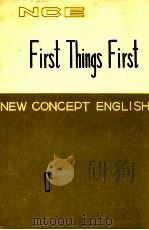 FIRST THINGS FIRST:RECORDED DRILLS:TAPESCRIPT 1 1967 PDF电子版封面 L.G.ALEXANDER