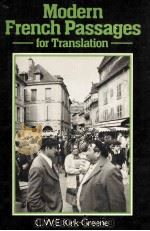MODERN FRENCH PASSAGES FOR TRANSLATION 1984 PDF电子版封面 0631906703