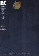 THE BRITISH LIBRARY GENERAL SUBJECT CATALOGUE 1975 TO 1985 43   1986  PDF电子版封面  0862916933   