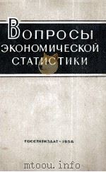 ВОПРОСЫ ЭКОНОМИЧЕСКОЙ СТАТИСТИКИ 1958 PDF电子版封面