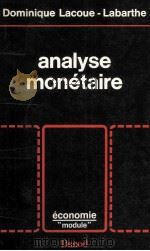 ANALYSE MONéTAIRE 1985 PDF电子版封面