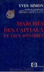 MARCHéS DES CAPITAUX ET TAUX D'INTéRêT 1975 PDF电子版封面