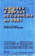LES PAYS D‘EUROPE OCCIDENTALE EN 1981 1982 PDF电子版封面