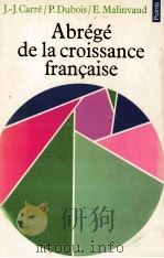 ABRéGé DE LA CROISSANCE FRAN?AISE 1973 PDF电子版封面