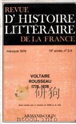 Revue d'Histoire Littéraire de la France 1979 PDF电子版封面