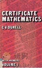 CERTIFICATE MATHEMATICS VOLUME I（1971 PDF版）