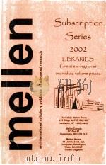 SUBSCRIPTION SERIES 2002 LIBRARIES:GREAT SAVINGS OVER INDIVIDUAL VOLUME PRICES PDF电子版封面