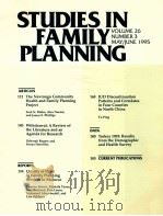 STUDIES IN FAMILY PLANNING VOLUME 26 NUMBER 3 MAY/JUNE 1995（ PDF版）