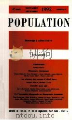 POPULATION 47°ANNEE NOVEMBRE DECEMBRE 1996 NUMERO 6（ PDF版）