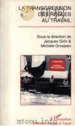 LA TRANSGRESSION DES REGLES AU TRAVAIL 1996 PDF电子版封面 2738447627