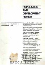 POPULATION AND DEVELOPMENT REVIEW VOLUME 21 NUMBER 4 DECEMBER 1995 PDF电子版封面