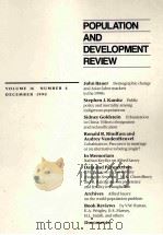 POPULATION AND DEVELOPMENT REVIEW VOLUME 16 NUMBER 4 DECEMBER 1990（ PDF版）