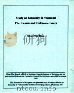 STUDY ON SEXUALITY IN VIETNAM:THE KNOWN AND UNKNOWN ISSUES PDF电子版封面 KHUAT THU HONG